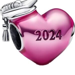 2024 Graduation pink charm with hat
